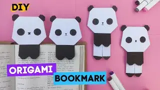 ORIGAMI PAPER PANDA BOOKMARK/How to Make an Easy Paper Panda Bookmark DIY/Cute Paper Panda/Craft