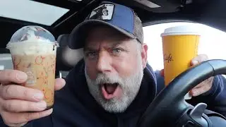 TRYING MCDONALDS NEW COFFEE DRINKS! ICED PEPPERMINT LATTE & AMERICANO!