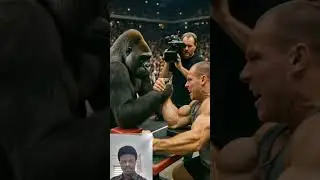 Muscle Challenge Between Gorilla And Man || Instant Karma #shorts #viral
