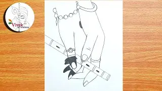 How to Draw Lord Krishna Holding Hand of Devi Radha | Easy Lord Krishna Drawing
