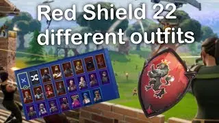 Fortnite Red Shield back bling on 22 different outfits
