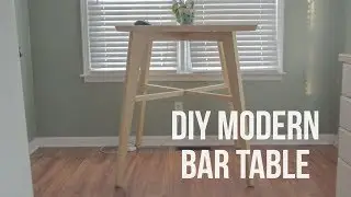 DIY Modern Bar Table // Mid-Century Design