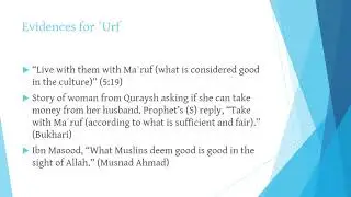 Urf (Local Culture) - Part 5 of Usul ul Fiqh course with Ismail Kamdar