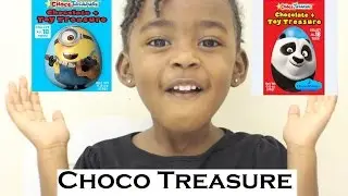 Choco Treasure surprise egg with despicable Me minions and Kung Fu Panda.mp4