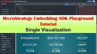 MicroStrategy Embedding SDK Playground Tutorial  - Single Visualization