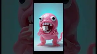 &ldquo;Why does it have HUMAN TEETH?! 😨&rdquo;#HorrorCartoon #3DMonster #CreepyLoop #PixarStyleAnimation