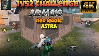 M416 1 VS 2 CHALLANGE || PUBG MOBILE UPDATE 4.0 || RED MAGIC ASTRA TEST