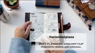 Planner Review and January Flip - Hobonichi weeks and Original | Scientistplans #hobonichi