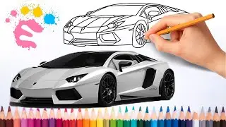 [Super car] How to draw a Lamborghini Aventador - Easy to follow