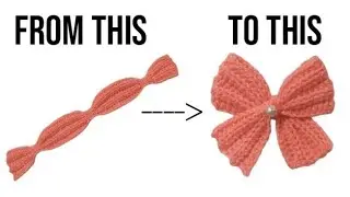How to Crochet Easy Bow for Gift wrapping and hair clip