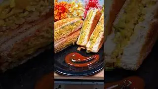 Sandwich Recipe | Aloo Maggi Sandwich | Bread Recipe   #shorts #viral #trending #bread #sandwich