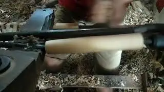Kerajinan pembuatan tangkai sabit/garan arit.. dari kayu sono