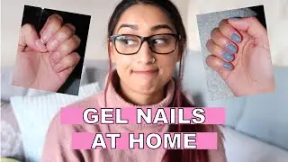 GEL NAILS AT HOME! MY 1ST TRY | gel nails south africa, gel manicure diy, gel nails tutorial