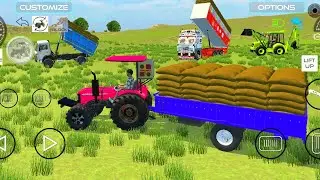 🔴Drive JCB and Uploading 🪨Stones From Lorry🌋 Truck in Game🎮 #truck #jcb #tractor #dumper #games