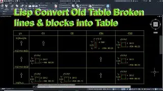 AutoCAD's Lisp Convert Lines and Block into table.