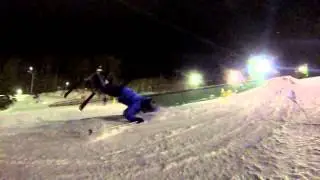 Slow Motion Skiing Crash - HD