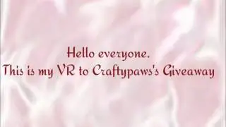 VR to Craftypaws thankful giveaway