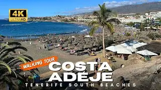 Walking Playa Fa&ntilde;ab&eacute; 🇮🇨 Costa Adeje Beach Walk in Tenerife South | 4K