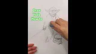 Draw Yoda, How to #frankchoartist #starwars #yoda #jedi #drawing #sketching #sketch #art #howto