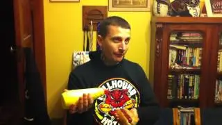 Justin from Hellhound Hotdogs at Invercargill Vegan Society Potluck