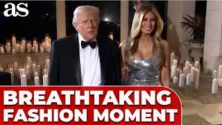 MELANIA TRUMP stuns in a breathtaking NEW YEAR'S  EVE ENTRANCE