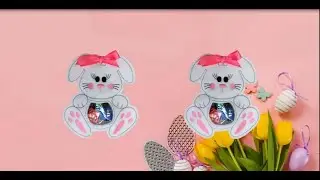 ITH Peekaboo Bunny Easter Treat Bag In The Hoop Machine Embroidery Design Pattern for Spring Crafts