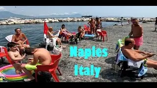 Waterfront Stroll of NAPLES, ITALY: The Promenade with a seaview of Napoli