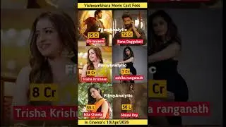 Vishvambhara Movie Cast Fees ? 💸#Chiranjeevi#RanaDaggubati #TrishaKrishnan#AshikaRanganath#ActorFees