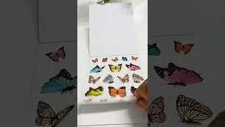 Cute Butterfly Stickers #shortvideo #satisfying #reels #shorts #art #butterfly