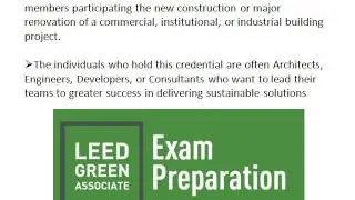 LEED AP BD+C Exam Preparation : Training and Courses