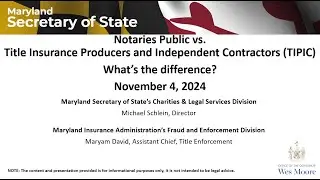 Notary Town Hall: Notaries Public vs. Title Insurance Producers...What's the difference?