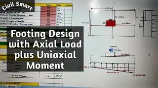 RECTANGULAR FOOTING I HAVING AXIAL LOAD PLUS UNIAXIAL MOMENT- BY CIVIL SMART