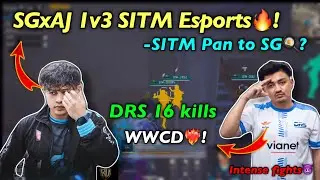 SGxAJ 1v3🔥| SITM PAN SG🤯? | DROP-CLASH | DRS vs DE vs I8 Final Zone 3v3v3 EPIC FIGHT FOR WWCD❤️&zwj;🔥