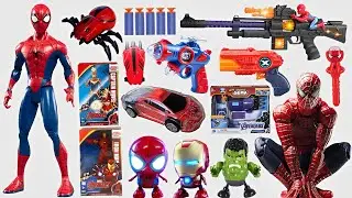 Marvel Spider-Man series unbox,popular Spider-Man action dolls,Spider-Man popular electric toy gun
