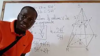 Exercice complet de section d'une pyramide régulière à base carrée