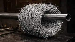 Forging a Damascus Machete from Barbed Wire