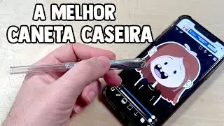 FIZ A MELHOR CANETA CASEIRA PARA DESENHAR NO CELULAR - Muito fácil, faça você também!
