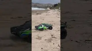 #LosiTenacity & #Baja Rey & #TraxxasSlash at the Beach with Paddle Tires #sct