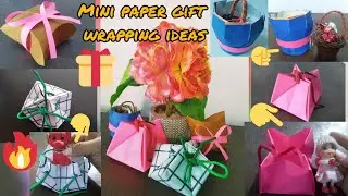 Mini  gift wrap ideas| Easy handmade paper gift box tutorial | DIY cute gift box ideas ✨|