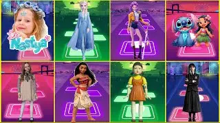 M3GAN против Wednesday против Like Nastya против Frozen | Tiles Hop EDM Rush !