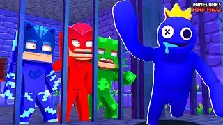 O AZUL BAB&Atilde;O prendeu OS PJ MASKS no Minecraft