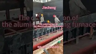 The construction of the aluminum melting furnace #aluminium #melting #furnace