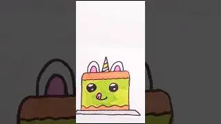 How to draw a cute cake? #basicdrawingforkids #colour #drawing #drawkids #painting