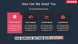 Animated Our Services Section Using HTML & CSS (2021)