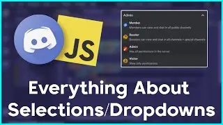Selection Panel / Dropdowns the full guide! | discord.js v13 tutorials