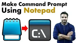 📝 How to make command prompt using Notepad
