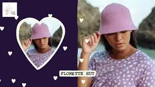 Chapeau en crochet FLORETTE , Violet