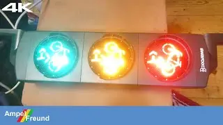 [4K] SWARCO AG Futura Mini LED Bicycle Traffic Light &Oslash;100 first test