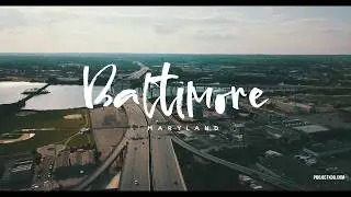 4K Downtown Baltimore, MD from Above