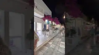 Santorini Oia High Street. Looks shining in the evening. Prices are usually higher than Fira